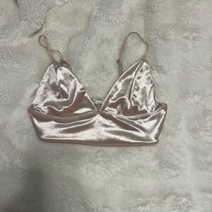 Garage Velvety Bralette in Light Pink